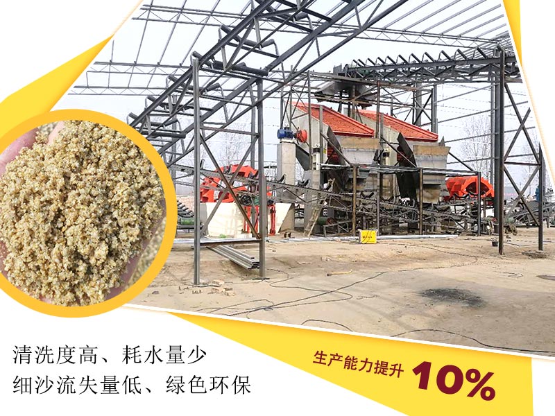 洗沙機(jī)設(shè)備節(jié)能環(huán)保，生產(chǎn)能力提升10%